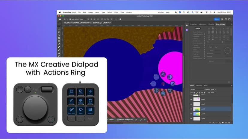 How to make Photoshop work your way with Actions Ring in Logi Options+ App and MX Creative Dialpad
